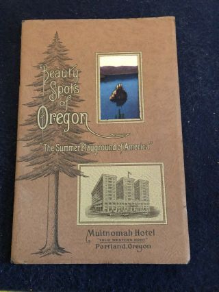 Vintage 1910s Multnomah Hotel Portland Oregon Beauty Spots Of Oregon By Bushong