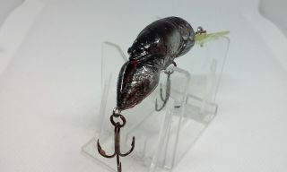 VINTAGE Rebel Wee Crawfish/Crayfish/Crawdad Silver/Black 2 1/4 
