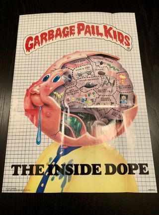 1986 Garbage Pail Kids Poster 4 “gpk — The Inside Dope” - Gpk - Vintage