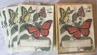 Vintage Butterfly Bookplates Antioch Publishing From The Library Of 46
