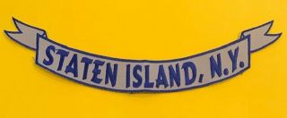 Vintage Staten Island Ny Patch Bottom Rocker York Usa 083l