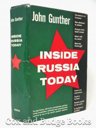 John Gunther Signed Inside Russia Today 1st/1st Hb Dw,  Library Of Fleur Cowles