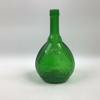 Jenny Lind Green Bottle Vintage Empire Glass 9.  5” Tall