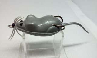 Vintage Snag Proof Moss Mouse Gray 2 1/8 " Soft Weedless Topwater Fishing Lure