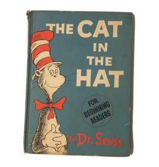 Rare Dr.  Seuss The Cat In The Hat 1957 True 1st First Edition Single Signature