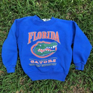Vintage University Of Florida Uf Gators Youth Sweater Size Medium Made In Usa