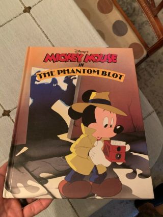 Detective Mickey Mouse In The Phantom Blot Vintage 1990 Hardcover 12 "