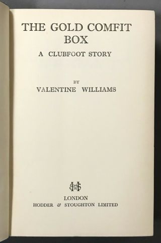 First Edition w/ DJ Valentine Williams The Gold Comfit Box H&S 1932 2
