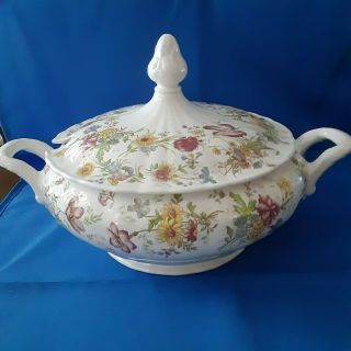 Vintage Large Italian Laveno Soup Tureen W/o Ladle Marked And Numberd