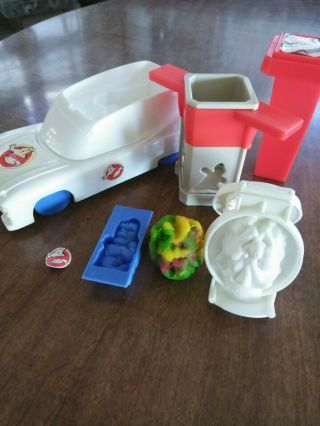 Vintage 1984 Real Ghostbusters Play - Doh Set,  Ghosts & Car Mold Ecto - 1.