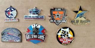 7 Vintage National Hockey League Nhl All Star Game Pins Bruins Kings Panthers
