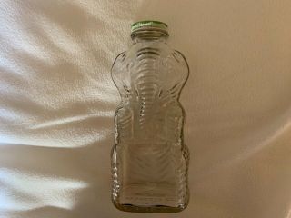 Vintage Grapette Glass Elephant Bottle Bank -