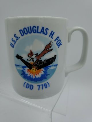 Uss Douglass H.  Fox (dd 779) Us Military Navy Collectible Coffee Mug Cup Vintage