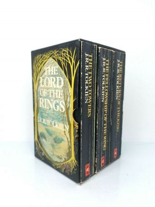 The Lord Of The Rings J R R Tolkien 1982 U.  K.  Box Set Of 3 Unwin Paperbacks