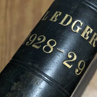 Vintage Ledger 1928/29 Steel Order Book Stage Film Play Prop Crafting Crafts Old