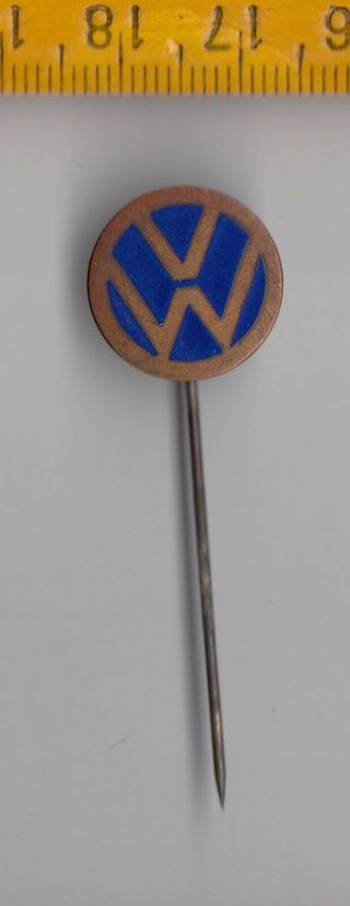 Vintage Enamel Vw Volkswagen Car Logo Pin Badge Auto Anstecknadel 1960s
