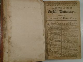 1728 Etymological English Dictionary Interpreter Of Hard Words Bailey