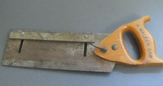 Vintage 15 " Double Saw Edge Depth Level Tenon Saw Old Tool No 43 A Walker