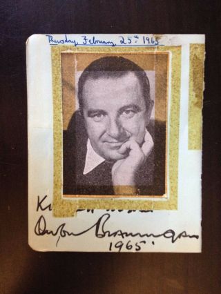 Owen Brannigan - Famous Opera Singer - Signed Vintage Album Page