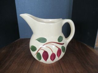Vintage Watt Pottery Teardrop Redbud 15 Small Cream Pitcher 5 " Usa