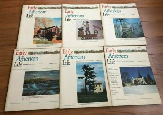 6 Vintage Early American Life Magazines By Early American Society 1973 Complete