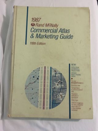 Vintage Rand Mcnally 1987 Commercial Atlas And Marketing Guide 118th Edition