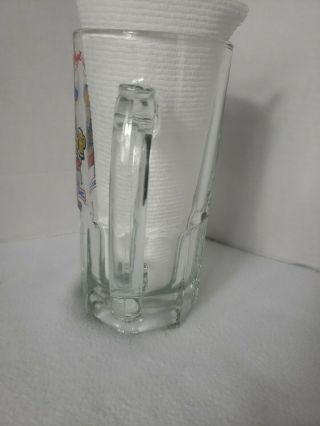Spuds MacKenzie Vintage Beach Themed Glass Stein 1987 Beer Mug 3