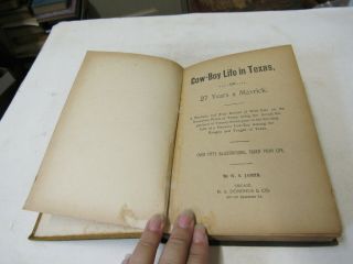 1893 Cow - Boy Life in Texas by W.  S.  James,  illustrated,  antique book 2