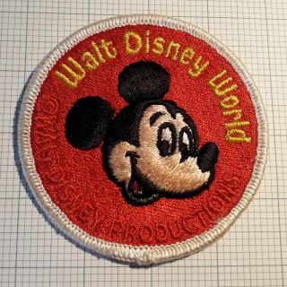 Rare Vintage Souvenir 1980s Walt Disney World Mickey Mouse 3  Embroidered Patch
