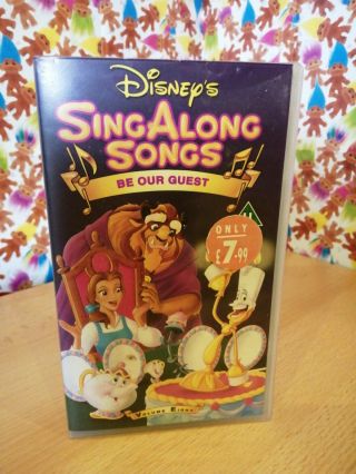 Disney Sing Along Songs Vhs Video Be Our Guest Retro Vintage Collectable