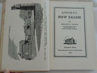 LINCOLN ' S SALEM by Benjamin P.  Thomas 1934 