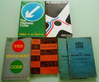 6 Vintage The Highway Code Booklets Not Aa Or Rac