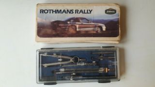 Rare Vintage Rothmans Rally Geometry Set Complete