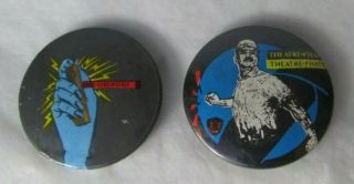 Theatre Of Hate Vintage 2 X Early 80s Post Punk Wave 25mm Pin Button Badges