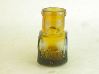 44455 Old Vintage Antique Glass Bottle Jar Pot Bovril Meat Extract Rare Early