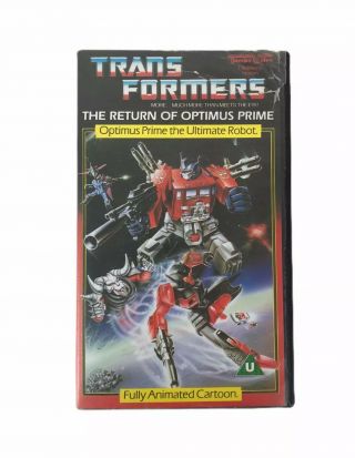 Vintage Transformers Vhs Video Tape The Return Of Optimus Prime