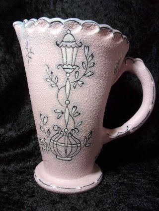 Vintage Italian ? Art Pottery Pink Jug.