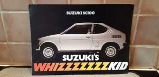 Vintage 1979 Suzuki Sc100 Uk Car Advertising Brochure