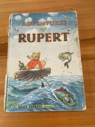 Vintage 1950 Adventures Of Rupert Daily Express Annual Unclipped