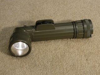Vintage FULTON MX - 991/U US Army Military Angle Signal Flashlight w/lenses 2