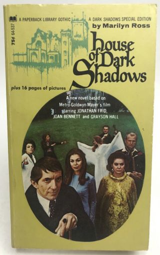 House Of Dark Shadows Marilyn Ross Paperback 64537 Tv Tie - In 1st Printing Gothic