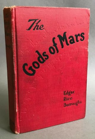 First Edition Edgar Rice Burroughs The Gods Of Mars A.  C.  Mcclurg 1918