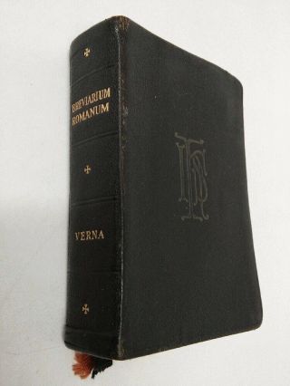 Leather Breviarium Romanum Verna 1946 Catholic Liturgy Latin