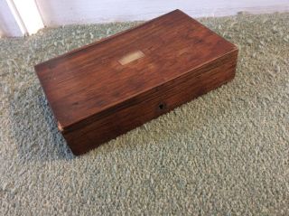 Antique ? Victorian Vintage Small Wooden Box - No Key