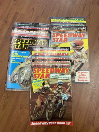 Vintage 1980’s Speedway Star Magazines X18