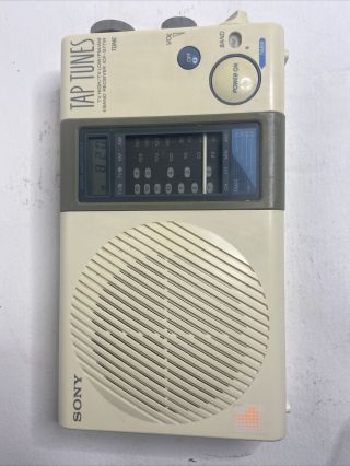 Sony Icf - S77w Fm/am/tv Shower Radio 4 Band Receiver Tap Tunes Vintage Vtg