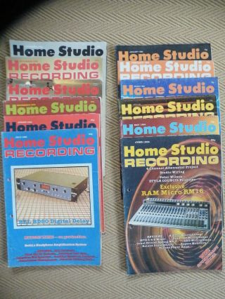 12 X Vintage Home Recording Magazines Jan - Dec 1984,  Dec 1983 - S.  Copeland