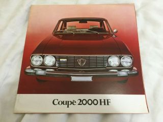 Car Marketing Brochure - Vintage - Lancia Coupe 2000 Hf