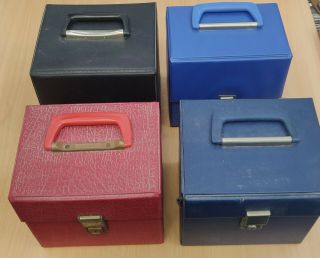 4 Vintage 1960s/70s 7 Inch Single Vinyl Record Carry Cases