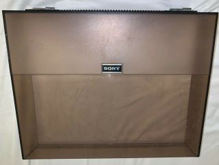 Vintage Dust Cover For Sony Stereo Turntable With Hinges Unknown Model ?